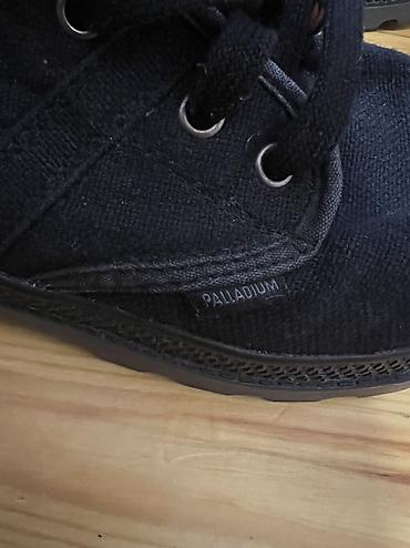 Ботинки: Palladium Pampa üslubunda uniseks kanvas botlar - Rəng: qara (daxili — 5