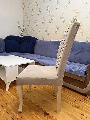 ustullar: Qonaq otağı üçün, İşlənmiş, Qatlanmayan, rəng - Bej Stul — 1