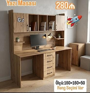 taxt 2 ci el: Düz masa, Stulsuz, Polkalı, Siyirməli, Teksturalı laminat — 1