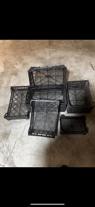 Qara plastik sandıq/qutular dəsti - Material: möhkəm plastik - Rəng