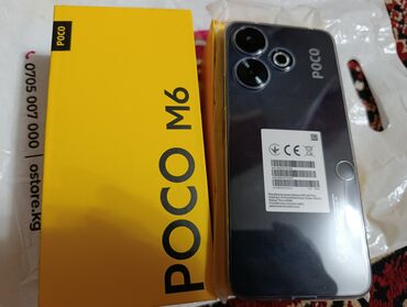 купить сенсорный телефон недорого: Poco M6, Жаңы, 256 ГБ, түсү - Кара