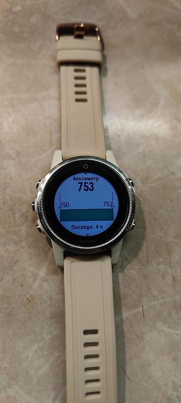 Garmin: Garmin Fenix 5S, бежевый ремешок Спортивные GPS‑часы для бега, вело — 9