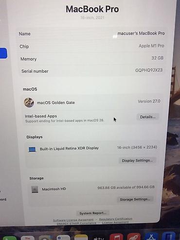 pro m1: Для программирования, Б/у, Apple M1 Pro, ОЗУ, RAM: 32 ГБ, В рассрочку — 8