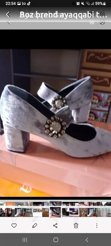 botika shoes: Tuflilər, 38, rəng - Gümüşü, Yeni