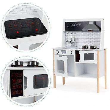 supreme papuce: Drvena kuhinja za decu sa zvukovima i svetlima – ECO TOYS Šifra — 2