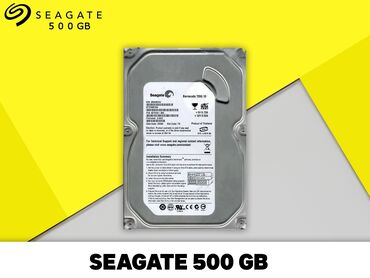 Monitorlar: Daxili Sərt disk (HDD) Seagate, 512 GB, 7200 RPM, Yeni