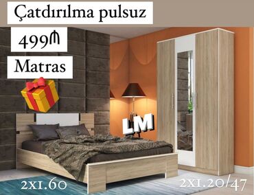 Masa və oturacaq dəstləri: Təknəfərlik çarpayı, Dolab
