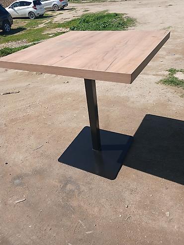 bar stulu: Kvadrat masa – kafe, restoran və ev istifadə üçün - Stolüstü: təbii — 1