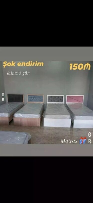 Sifarişlə çarpayılar: Birnəfərlik, Bazasız, Pulsuz matras, Siyirməsiz, Sadə laminat — 13