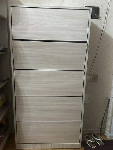 kohne skaf: Açılan bölməli ayaqqabı dolabı - Material: laminat/MDF, açıq ağac — 1