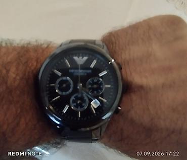 emperio armani: Emporio Armani kişi qol saatı – qara rəngli, klassik və idman — 3