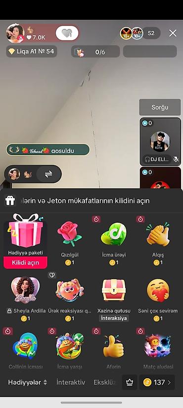 pike desti: Rəqəmsal yayım platformasında canlı yayınlar üçün virtual hədiyyə və — 1