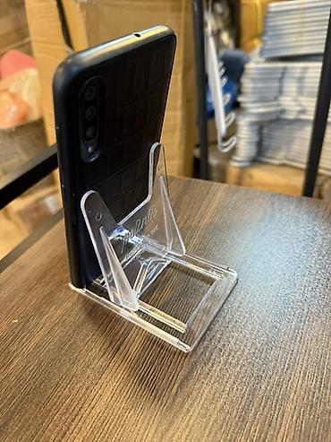 kompüter çanta: Akril telefon dayağı – şəffaf, masaüstü istifadə üçün. Xüsusiyyətlər — 1