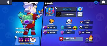 PS5 (Sony PlayStation 5): Brawl Stars hesabı – yüksək səviyyəli profil - Kupa: 40,326 (sezon