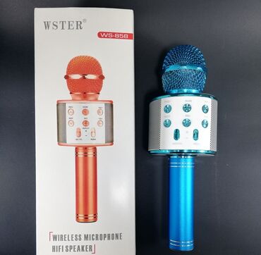 Mikrofoni: Karaoke mikrofon bluetoth sa zvucnikom WS-858 vise boja Karaoke — 6