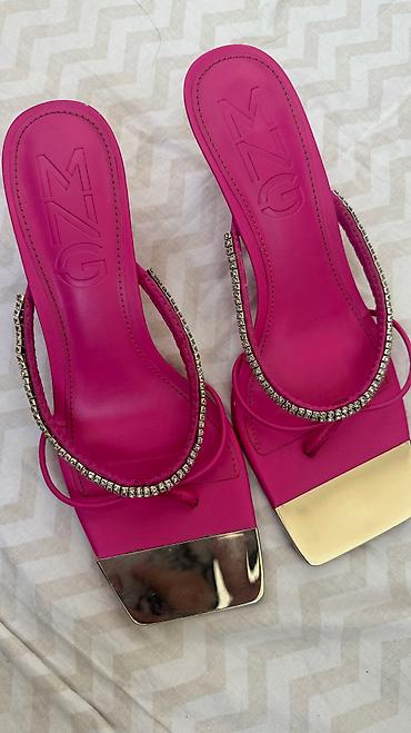 Босоножки, сандалии, шлепанцы: Босоножки, 39, Mango, Б/у, цвет - Розовый, Самовывоз — 9