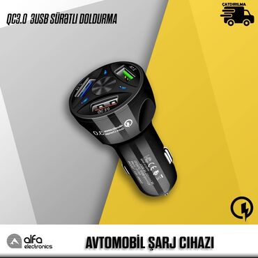 Noutbuklar üçün adapterlər: "QC3.0" sürətli doldurma avtomobil şarj cihazı Model: LZ-318