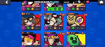 frida aksesuar sirketi: Brawl Stars hesabı – 70/100 döyüşçü, 17 min kupa Ümumi: - Hesabda 70 — 3