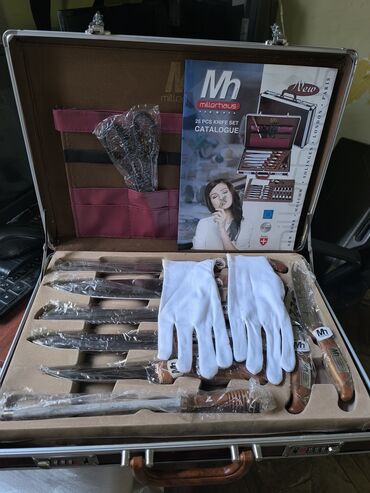 Süfrə aksesuarları: Millerhaus Mh 25 Parçalı Bıçaq Dəsti – metal çamadan içində komplekt
