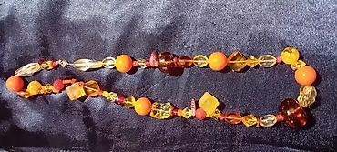 Ogrlice: Ručno rađene ogrlice – razni modeli - Set od zlatno‑braon perli — 41