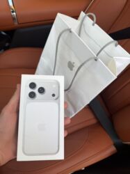 iphone 15 satis: IPhone 17 Pro, 256 GB, Ağ, Zəmanət, Simsiz şarj, Face ID