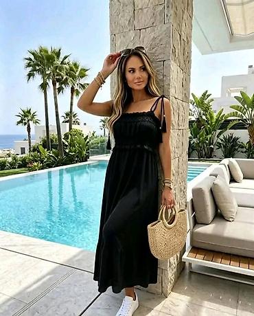 massimo dutti baletanke: Haljina maxi duga letnja sa karnerom. - Duga,lepršava maxi silueta sa — 4