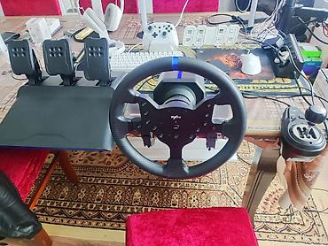 Видеоигры и приставки: PXN sükan dəsti – sükan, pedallar və sürətlər qutusu Real alıcıya — 4