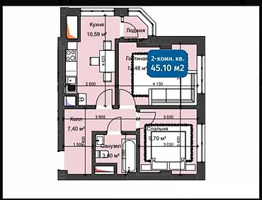 Продажа квартир: 2 комнаты, 45 м², Элитка, 14 этаж, Евроремонт — 11