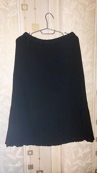 kofta qadin: ZARA qara ətək - Model: trikotaj, incə şaquli relyefli (ribbed) — 2