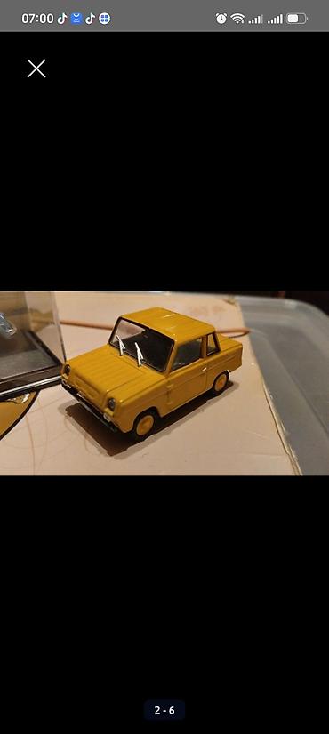 Искусство и коллекционирование: Maket avtomobil – sarı rəngdə klassik sovet tipli miniatür model — 1