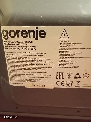 Mikrodalğalı sobalar: Mikrodalğalı soba Gorenje, Ayrıca dayanan, Mikrodalğalar ilə, rəng - Gümüşü, İşlənmiş — 6