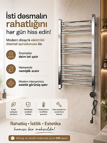 Hamam suşilkaları: ▪️Paslanmaz materialdan dəsmalqurudanlar (Nerj 304) -da lalafo.az — 15 Hamam suşilkaları: ▪️Paslanmaz materialdan dəsmalqurudanlar (Nerj 304) — 15