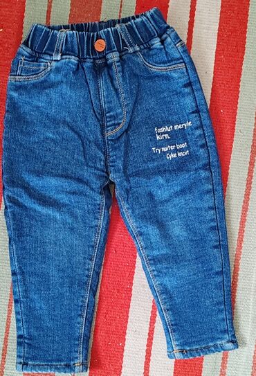 Daewoo: Uşaq üçün cins şalvar - Material: klassik mavi denim - Kəsim: daralan