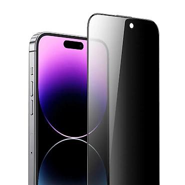 fleš over: Folija za zastitu ekrana PREMIUM PRIVACY GLASS za iPhone 15 Plus/14 — 2
