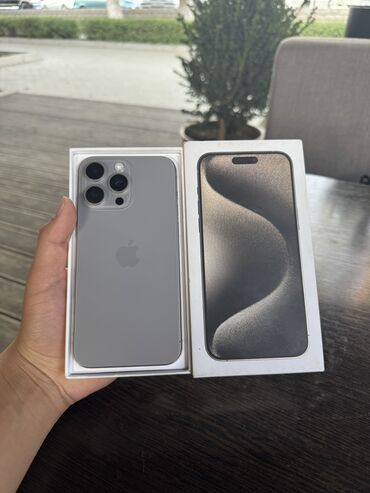 чехлы для телефонов для девочек: IPhone 15 Pro Max, Колдонулган, 256 ГБ, Natural Titanium, Куту, Бөлүп төлөө менен, 88 %