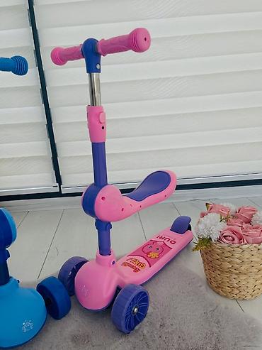 Samokatlar: 🛴 YENİ MODEL OTURACAQLI SKUTER – Uşaqlar üçün super əyləncə! 😍 ✅ Yaş — 6