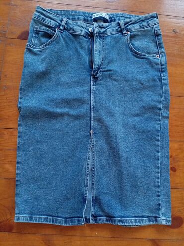 Миди Юбка, Massimo Dutti, Джинс, S (EU 36)