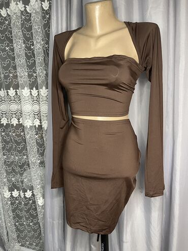 sako i suknja komplet: XL (EU 42), color - Brown