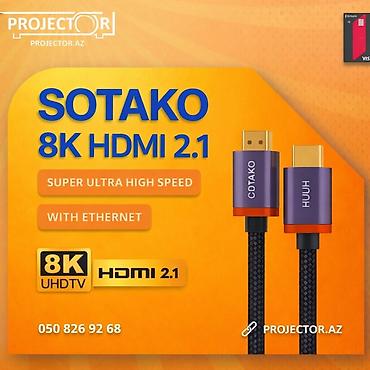 Audio və video kabellər: SOTAKO 8K HDMI 2.1 kabeli – yüksək sürətli, Ethernet dəstəyi ilə — 3