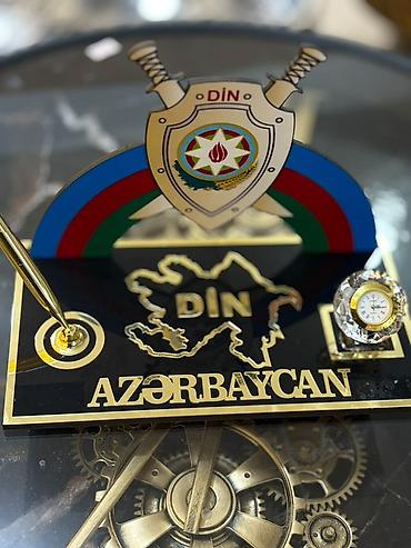Masaüstü dəstlər: Masaüstü dəst – “DİN Azərbaycan” temalı - Kompozisiya: qara parlaq — 2