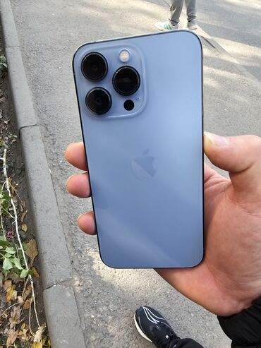 продажа мобильных телефонов: IPhone 13 Pro, Колдонулган, 128 ГБ, Көк, Коргоочу айнек, Каптама, 81 %
