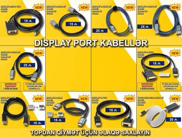 hdmi kabel satilir: Display Port Kabellər 🚚Metrolara və ünvana çatdırılma var