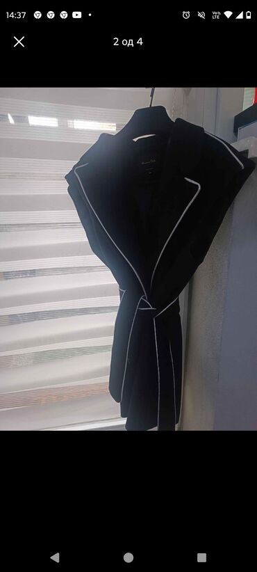 kožni kaputi ženski: Massimo Dutti, XL (EU 42), One size, bоја - Crna