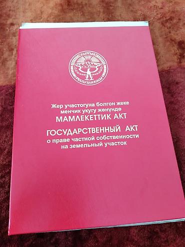 продажа участков бишкек: 300 соток, Для сельского хозяйства, Красная книга — 1