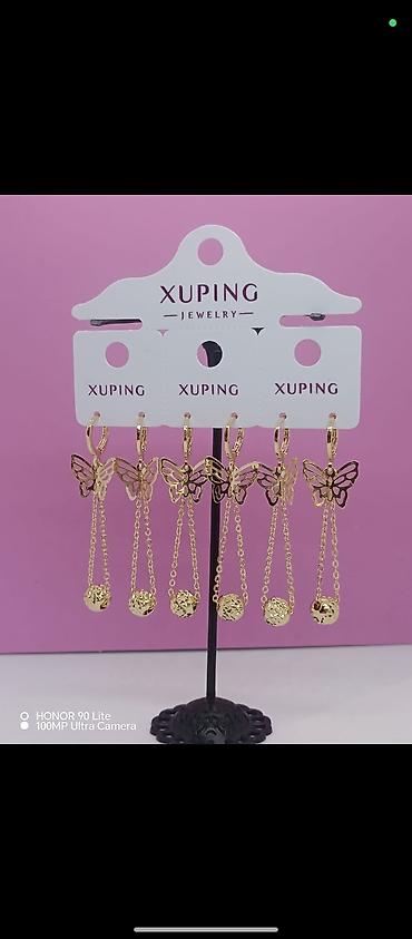 xuping sırğalar: Xuping Jewelry markalı qadın sırğaları – qızılı rəngdə, müxtəlif — 2