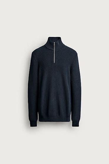 полузамок кофта: Новый Полузамок Zara, оригинал, темно синий, размер L — 1