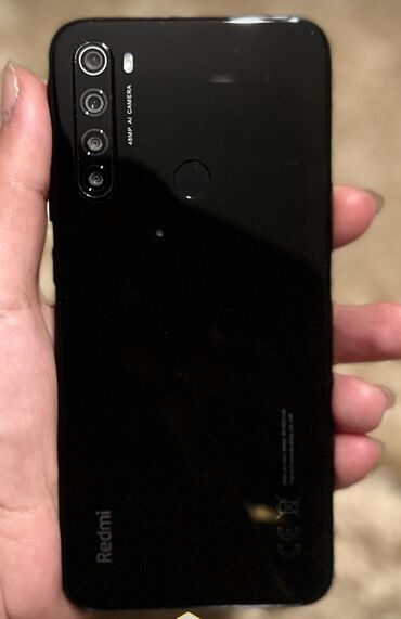 xiaomi hybrid: Xiaomi Redmi Note 8, 64 ГБ, цвет - Черный, 
 Кнопочный, Сенсорный, Отпечаток пальца