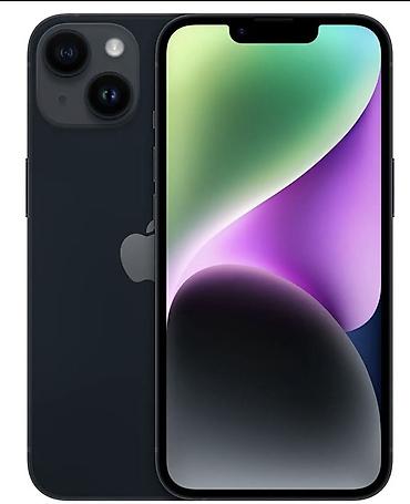 IPhone 14, Б/у, 128 ГБ, Черный, Чехол, 91 %