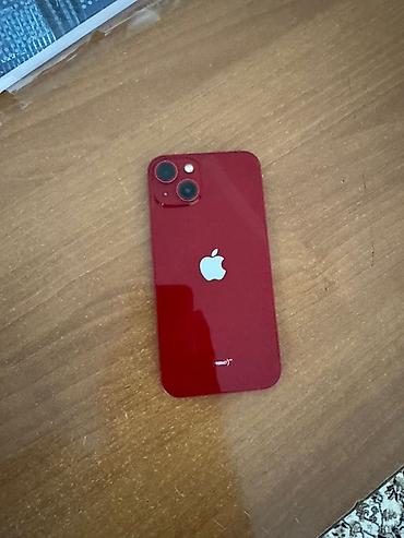 фото можно: IPhone 13, Б/у, 128 ГБ, Красный, Защитное стекло, Чехол, 73 % — 1