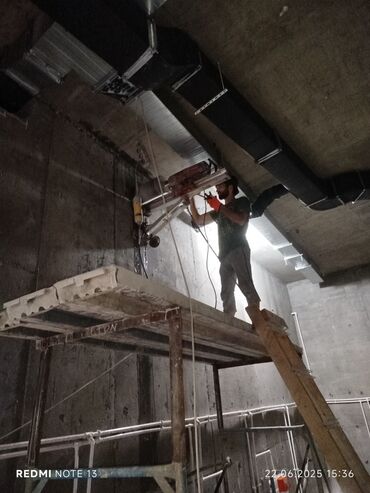 Beton işləri: Səssiz tozsuz səliqəli kəsim. Beton katlavan monolit kubik — 20